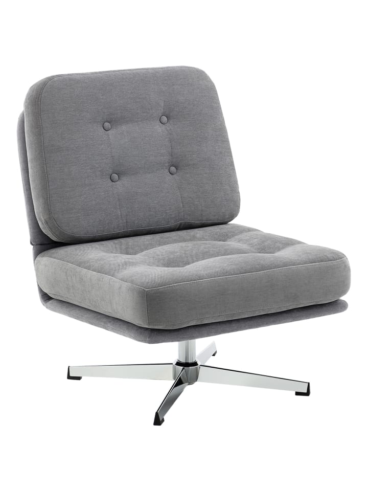 Loungesessel in Hellgrau 87L x 70B x 84H cm