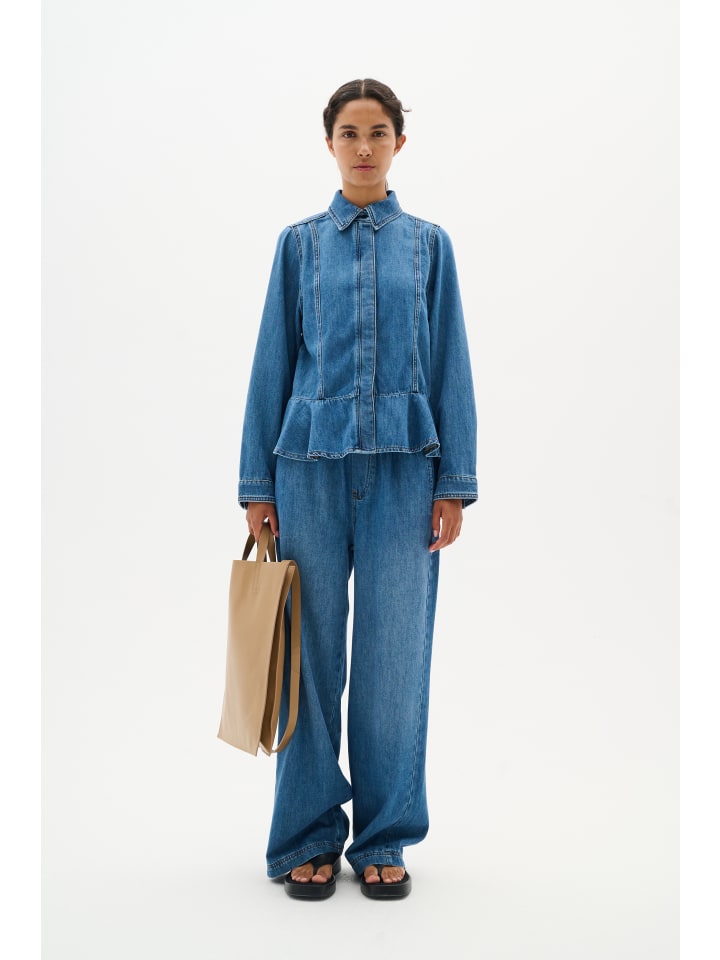 Jeanshemd SOPHINAIW Peplum fit in Washed Denim