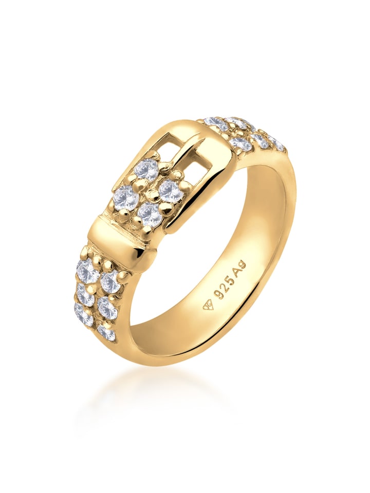 Ring 925 Sterling Silber Gürtel in Gold
