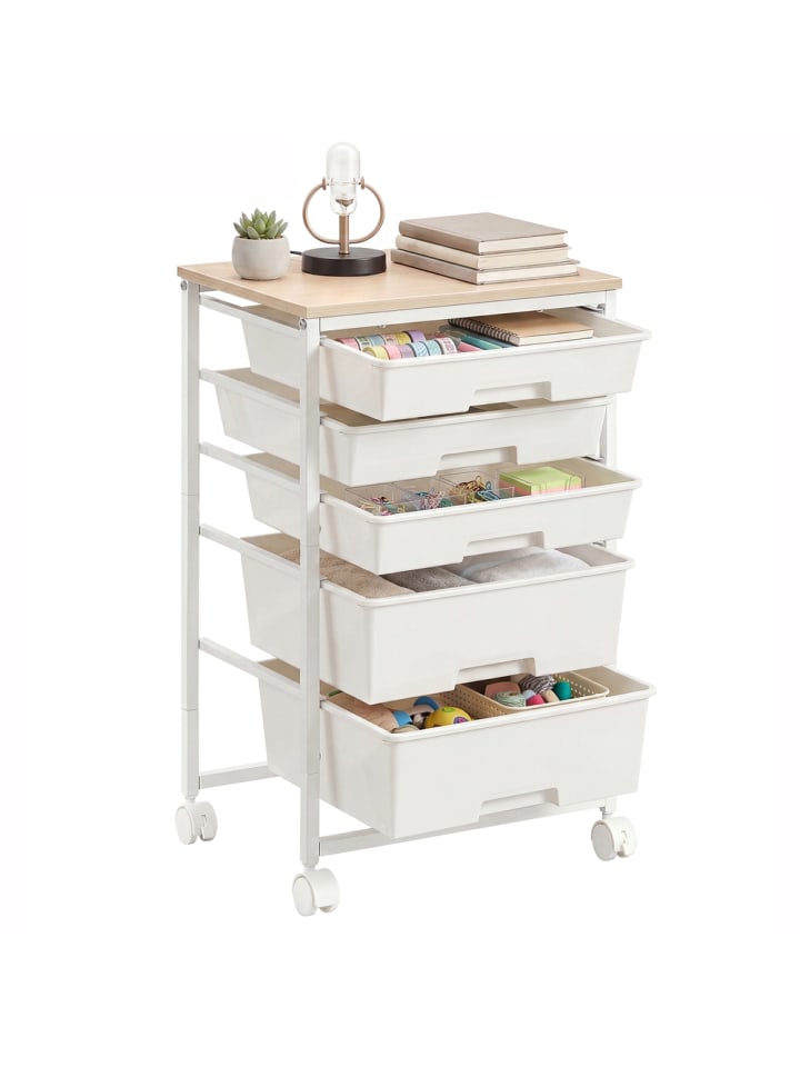 Rollwagen Benco in Weiß - (B)28.5 x (H)63 x (T)39.5 cm