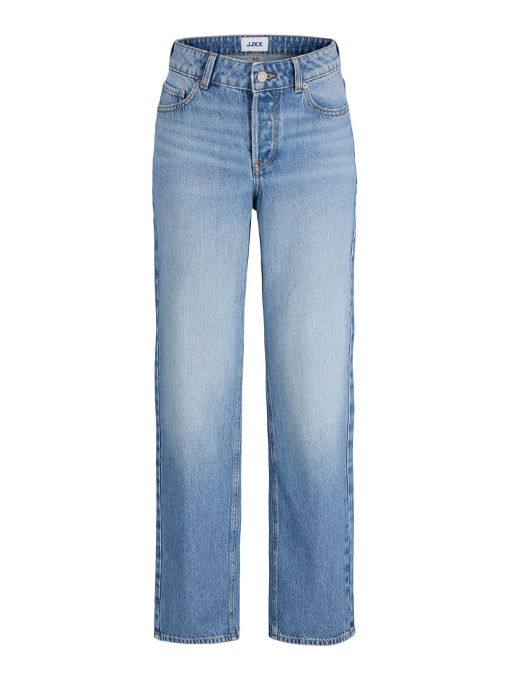 Locker geschnitten in Light Blue Denim