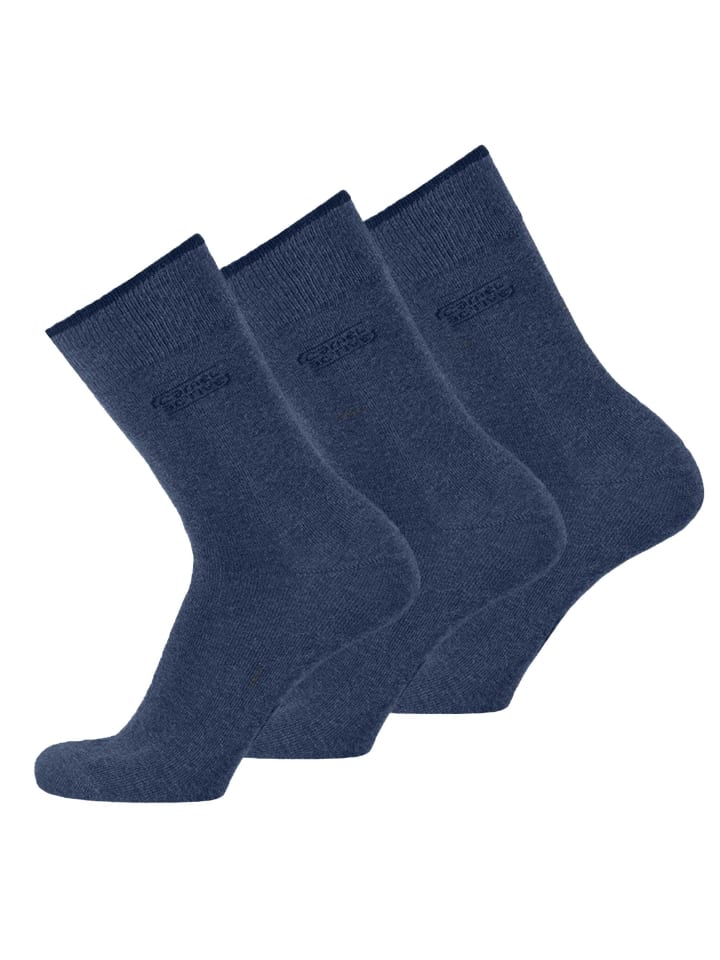 Socken 3er Pack in Indigo meliert