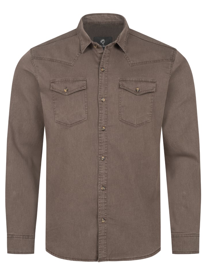 Jeanshemd in Braun