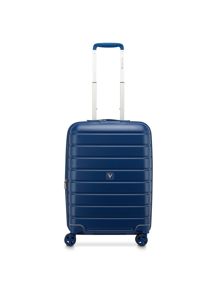 Relife 4 Rollen Kabinentrolley 55 cm mit Dehnfalte blau