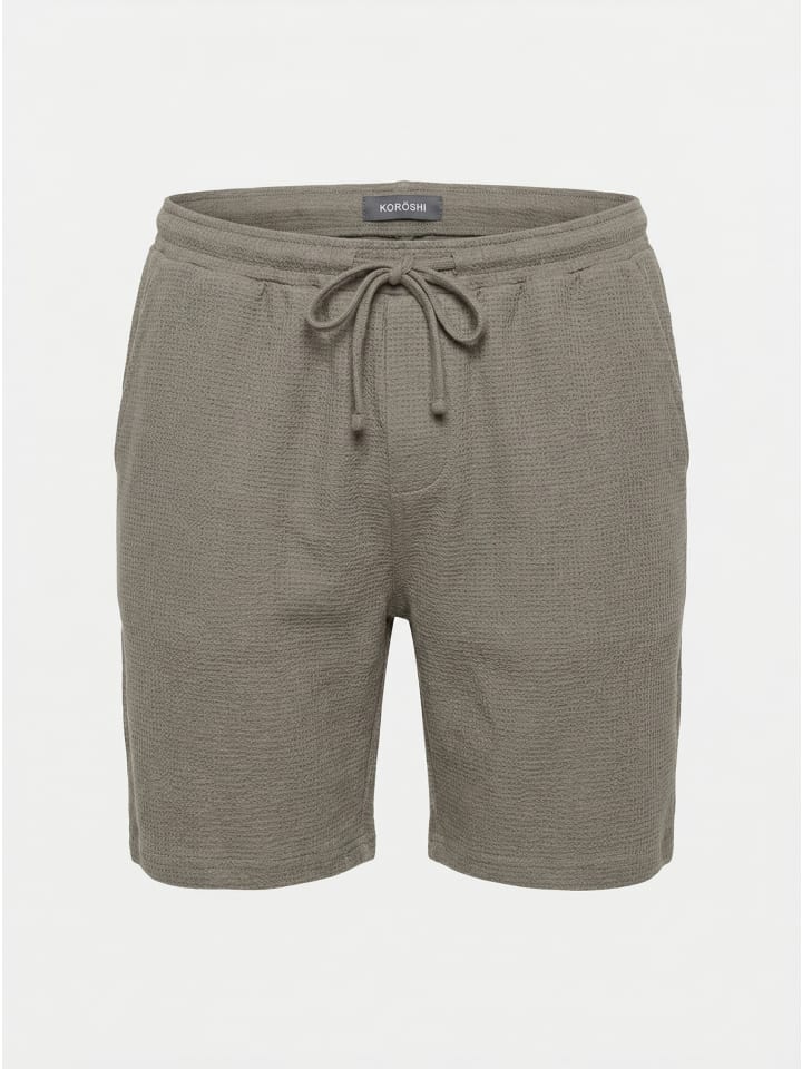 LÃ¤ssige baumwoll-jogginghose in khaki