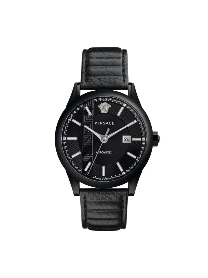 Schweizer Uhr Aiakos Schwarz in schwarz