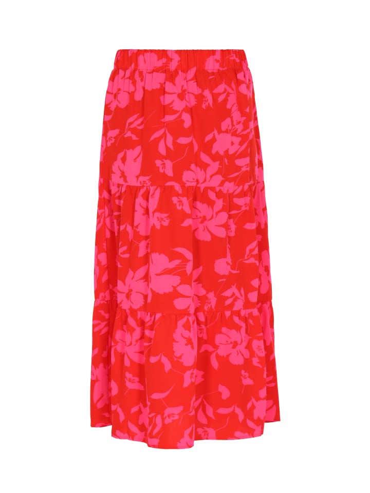 Women Skirt in red pink