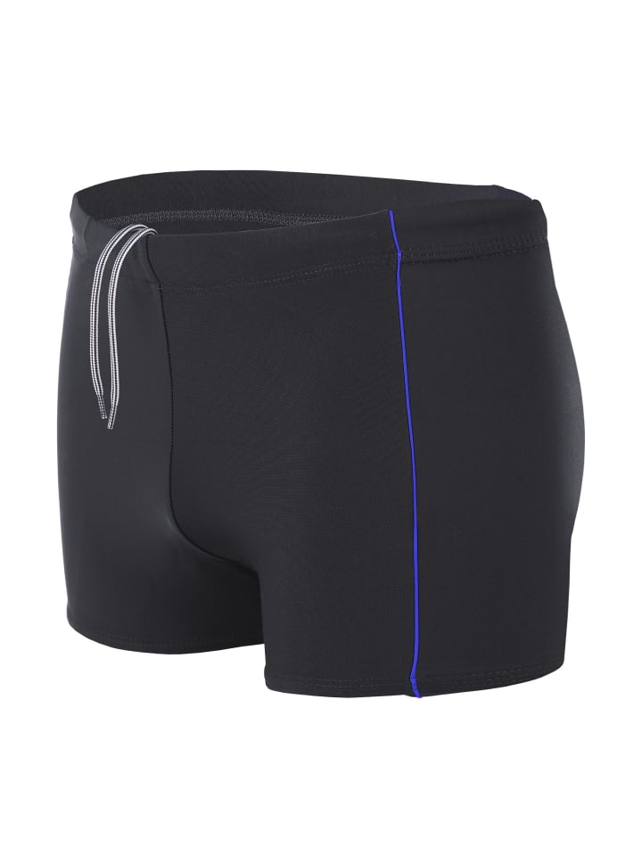 Aquarti Herren Badehose Kurz mit Kontrastpaspel in schwarz Modell 2
