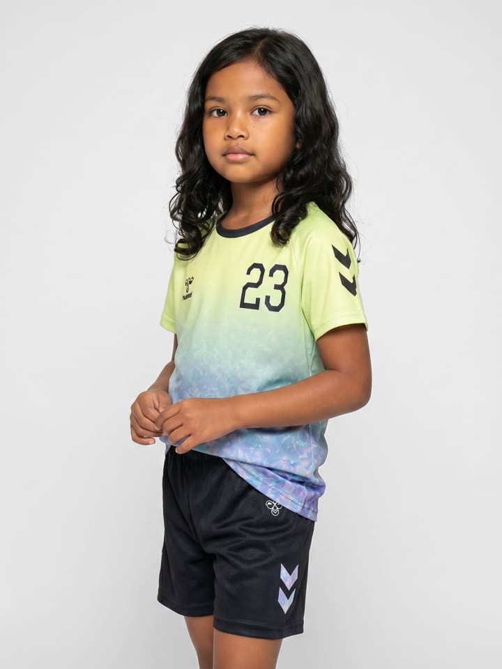 T-Shirt Hmlshimmer Kinder in SHADOW LIME/BLACK