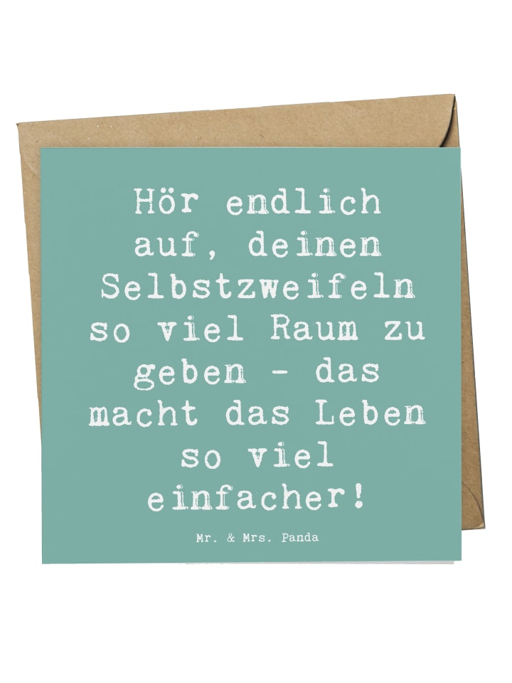 Glückwunschkarte Spruch Zweifel an sich selbst ... in Meeresbrise