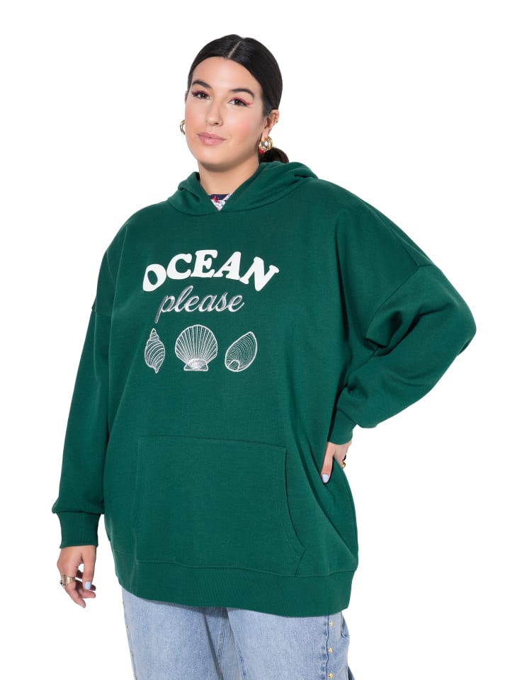 Sweatshirt in dunkelgrün