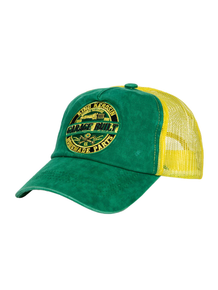 King Kerosin Trucker Cap Garage Built in grün