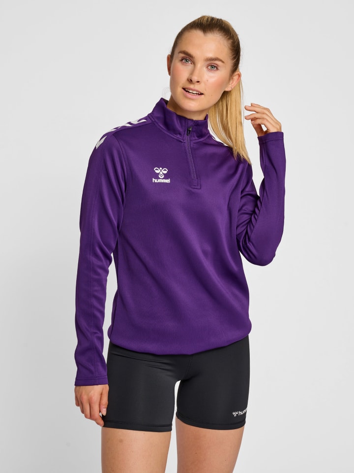 Halbreißverschluss Jacke Hmlcore Damen in ACAI/WHITE