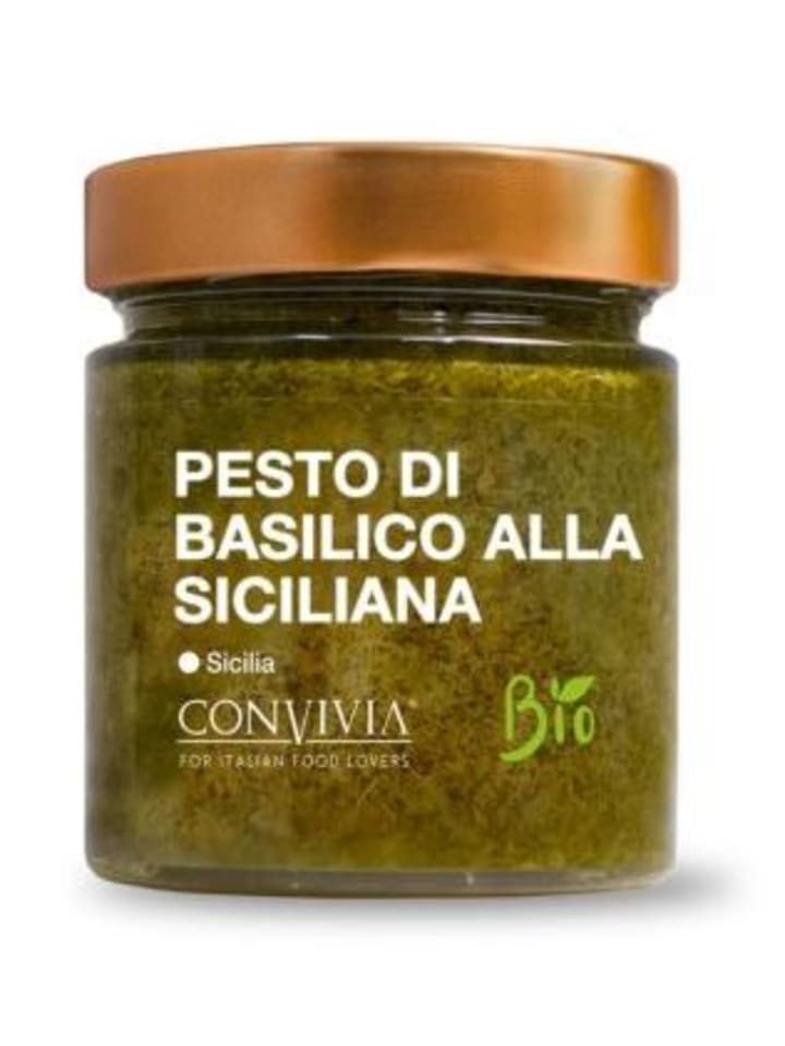 2 x 190g sizilanische Bio Pesto Basilikum von Convivia