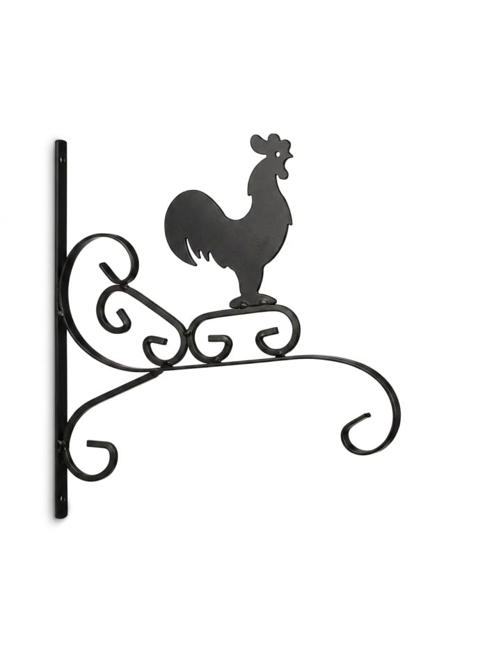 Blumenhaken Hahn in Schwarz