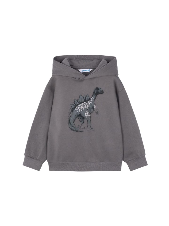 Kapuzensweatshirt cooler Reliefprint in grau