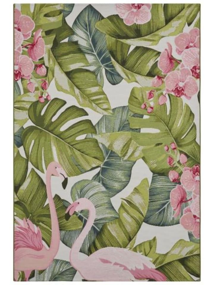 Flair Indoor Outdoor Teppich Tropical Flamingo in Multicolor