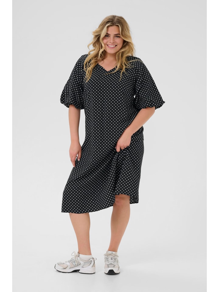 Kleid KCgina A-shape in Black/Chalk dot