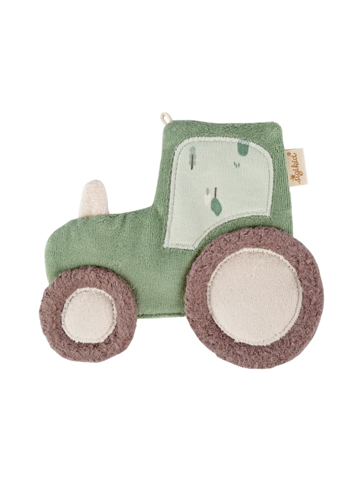 Knistertuch Traktor sigibaby in Grün