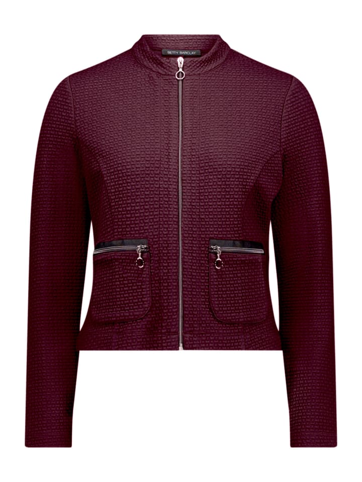 Sweatjacke mit Reißverschluss in Maroon Banner