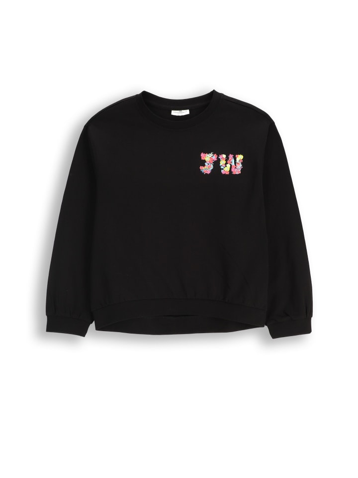 Langarmshirt in schwarz