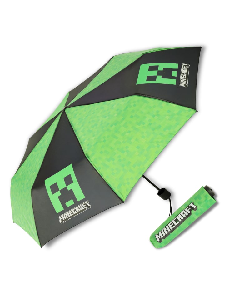Minecraft Creeper Regenschim Taschen Regenschirm in grün