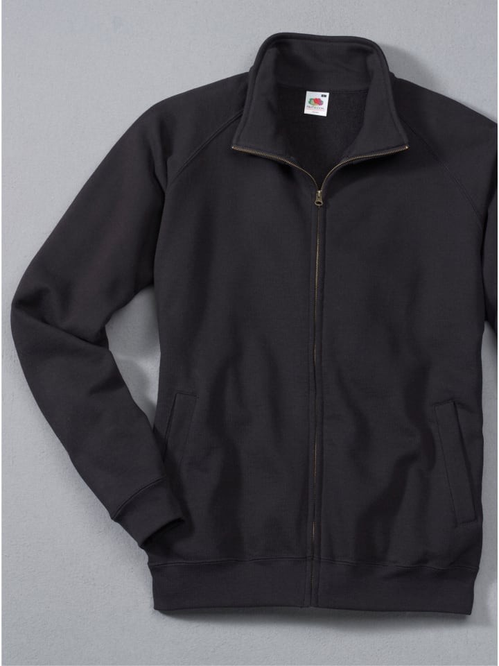 Premium-Sweatjacke in schwarz