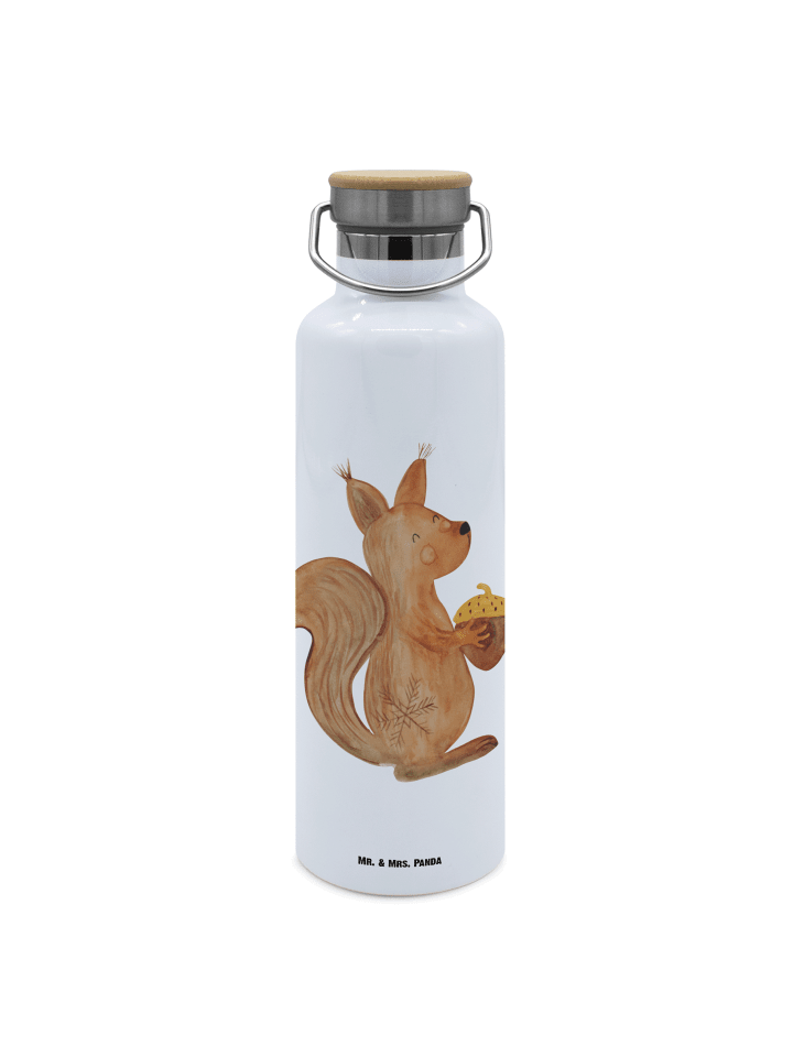 Trinkflasche Eichhörnchen Weihnachten ohne Spruch in Weiß
