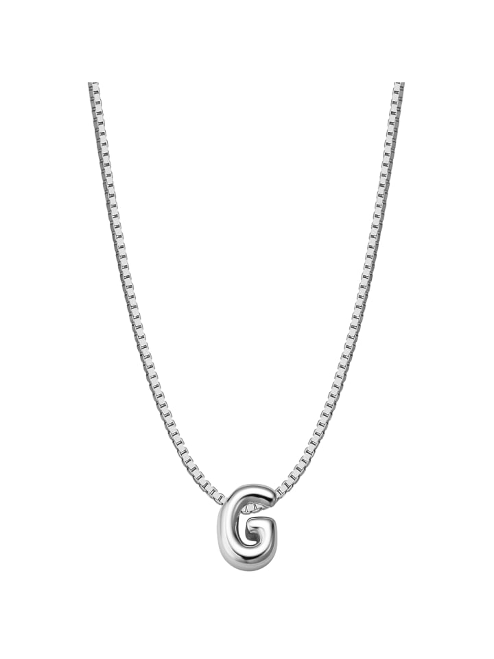 Kette Buchstabe G aus Sterling Silber in silber