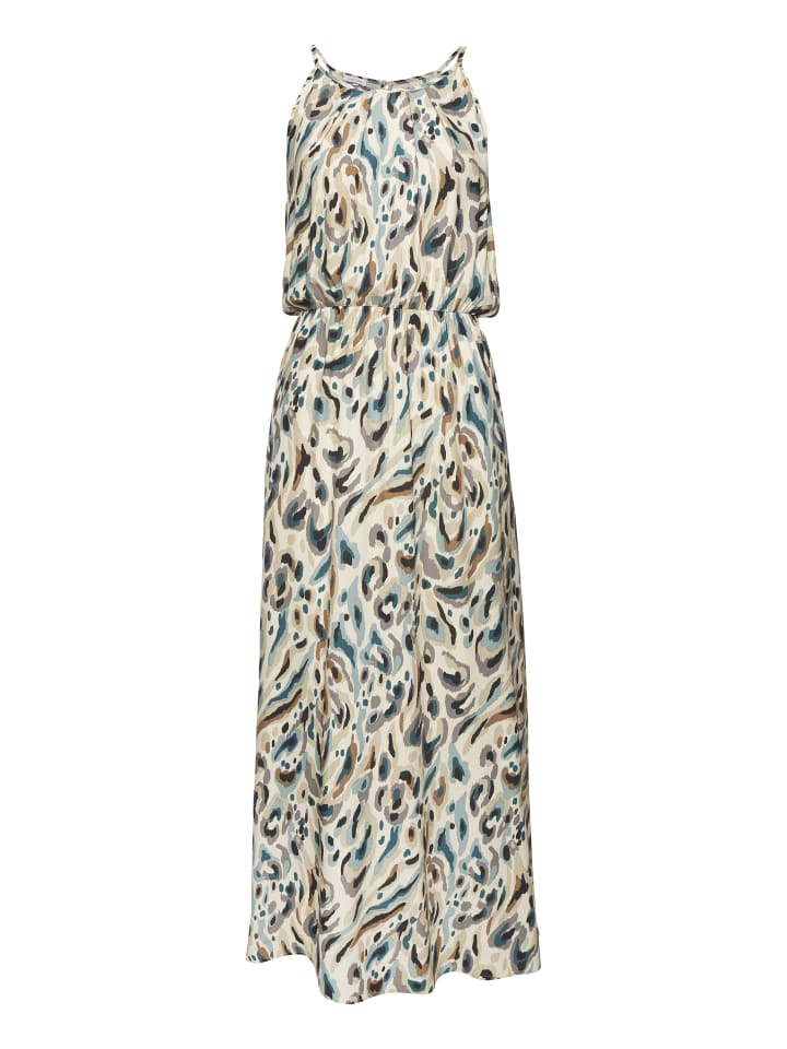 Maxikleid in sand bedruckt