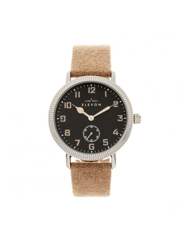 Northrop Uhr mit Wollüberzug und Lederarmband in Tan/Black