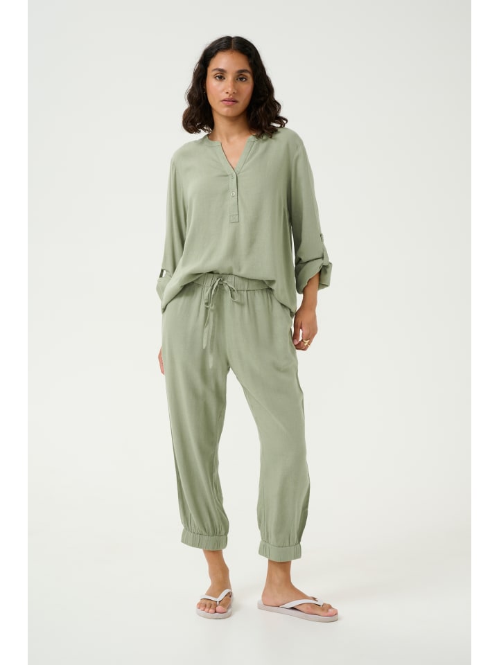 Caprihose KAmilia Regular fit in Oil Green