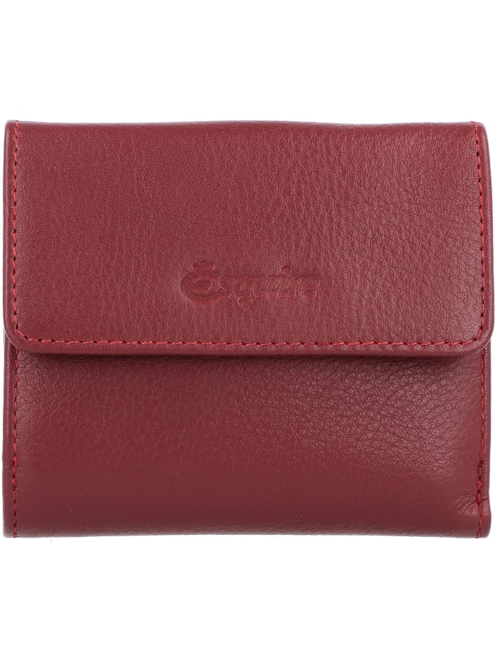 Peru Geldbörse RFID Leder 10 cm rot