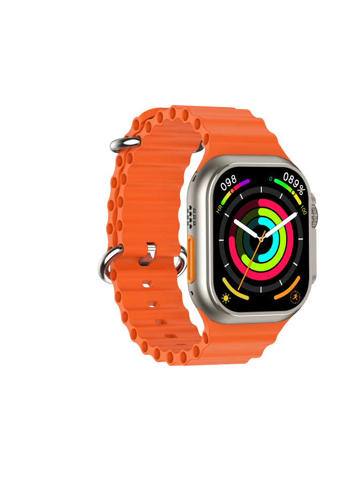 Multifunktionale Bluetooth-Smartwatch in Orange
