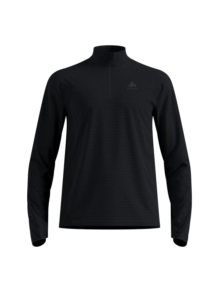 Essential Thermal Half Zip in Schwarz