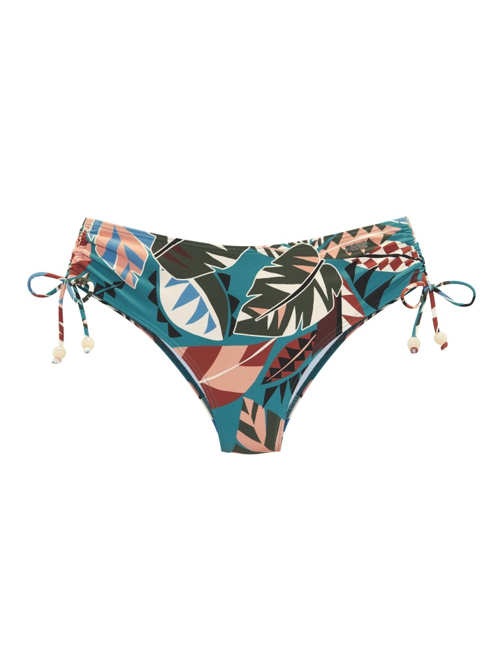 Bikini-Hose in aqua bedruckt