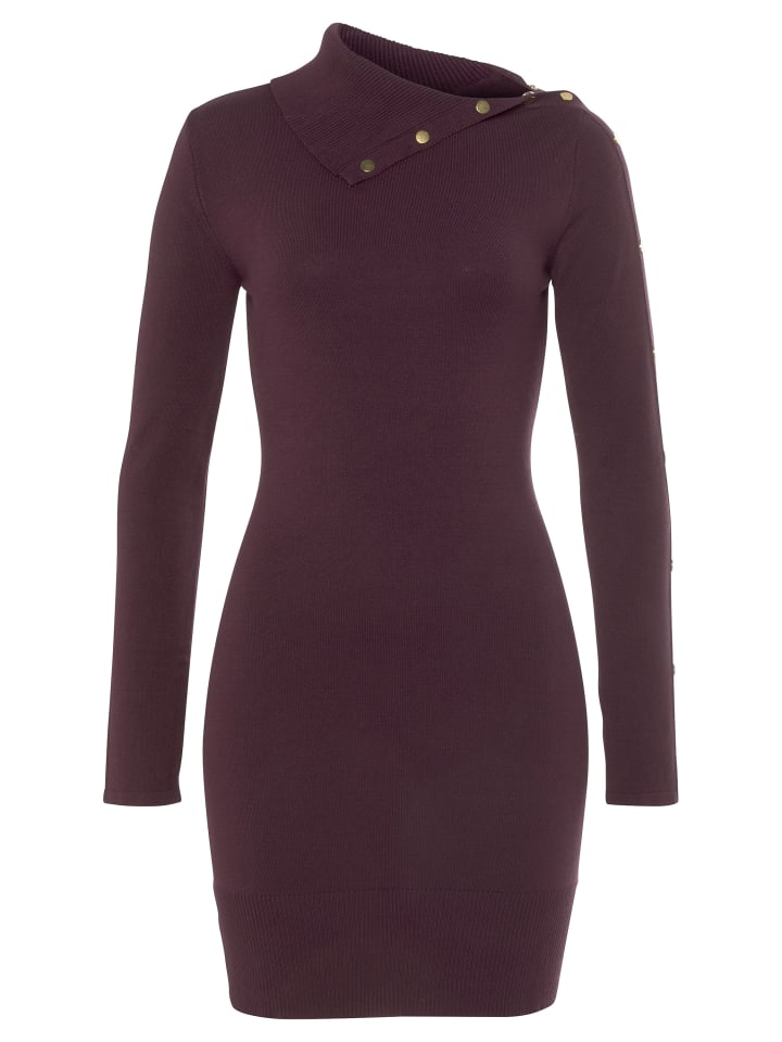 Strickkleid in bordeaux