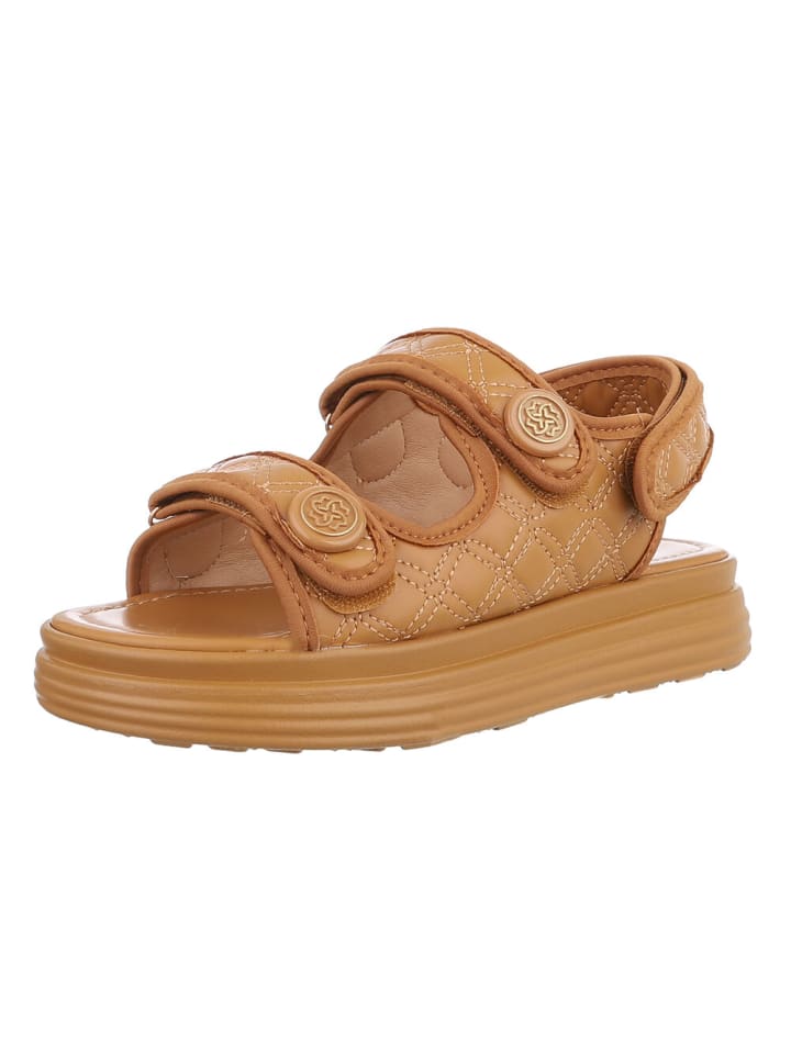 Sandale & Sandalette in Camel