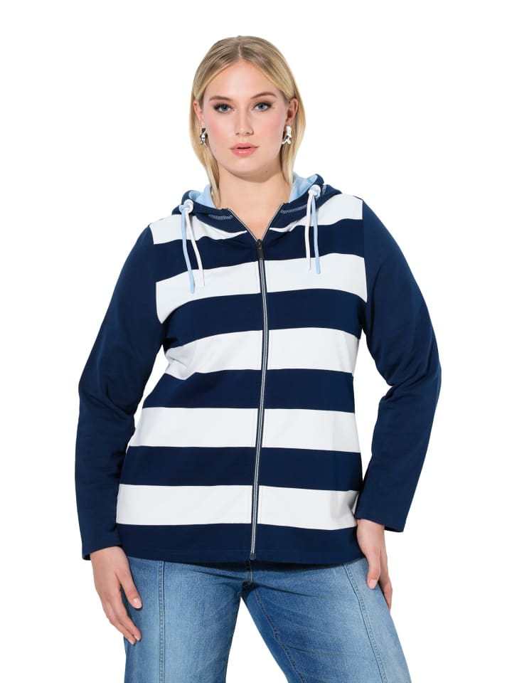Sweatjacke in tintenblau