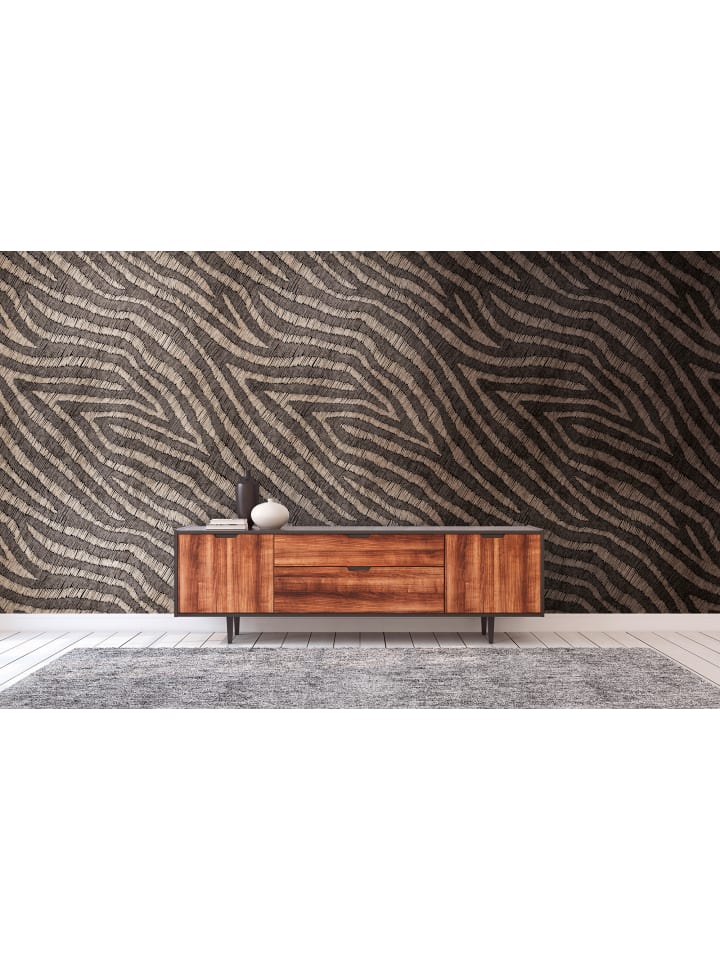 Tapete Wild Spirit in Sand-Braun