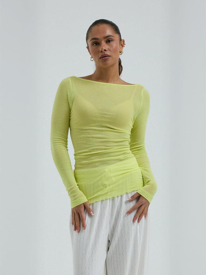 T-Shirt Cotton in Neon Yellow