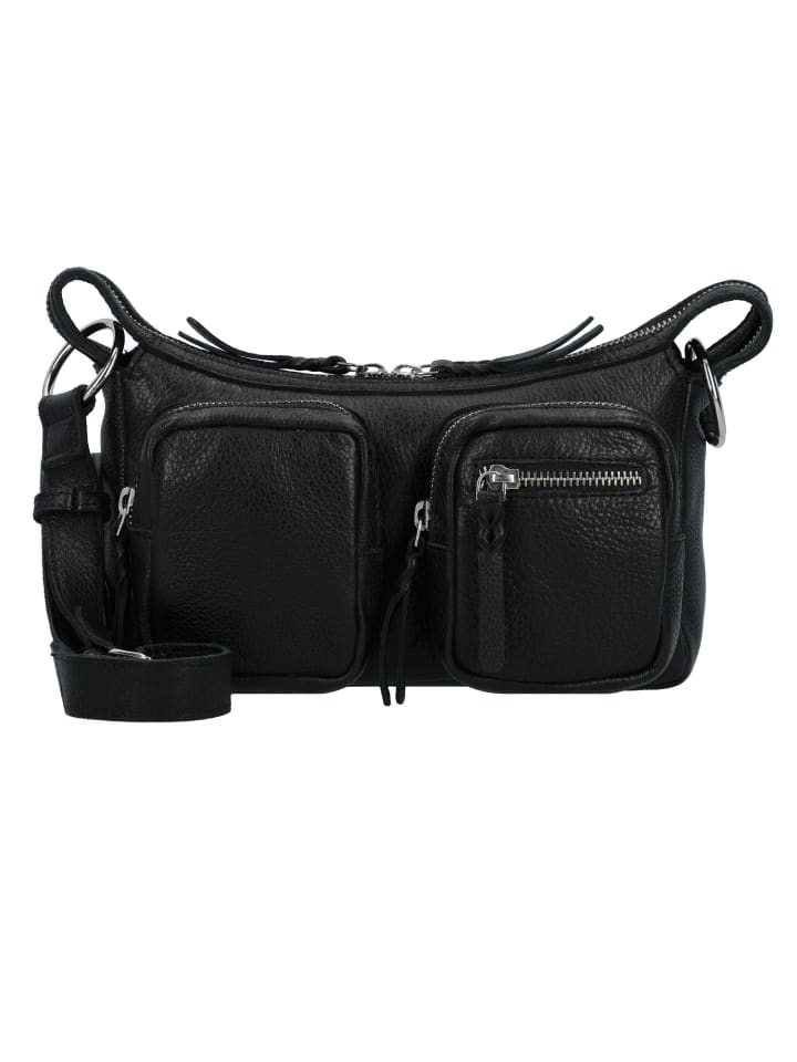 Salvatorianerplatz Umhängetasche Leder 24 cm black bean