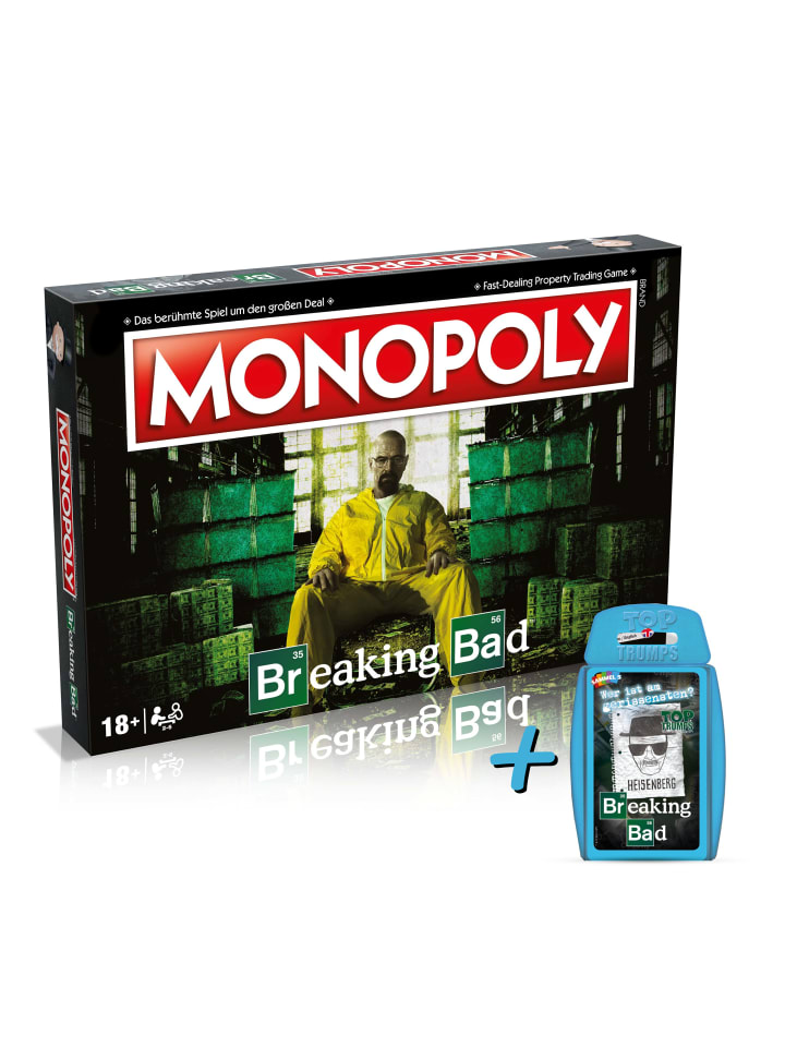 Monopoly Breaking Bad (deutsch/englisch) + Top Trumps in mehrfarbig