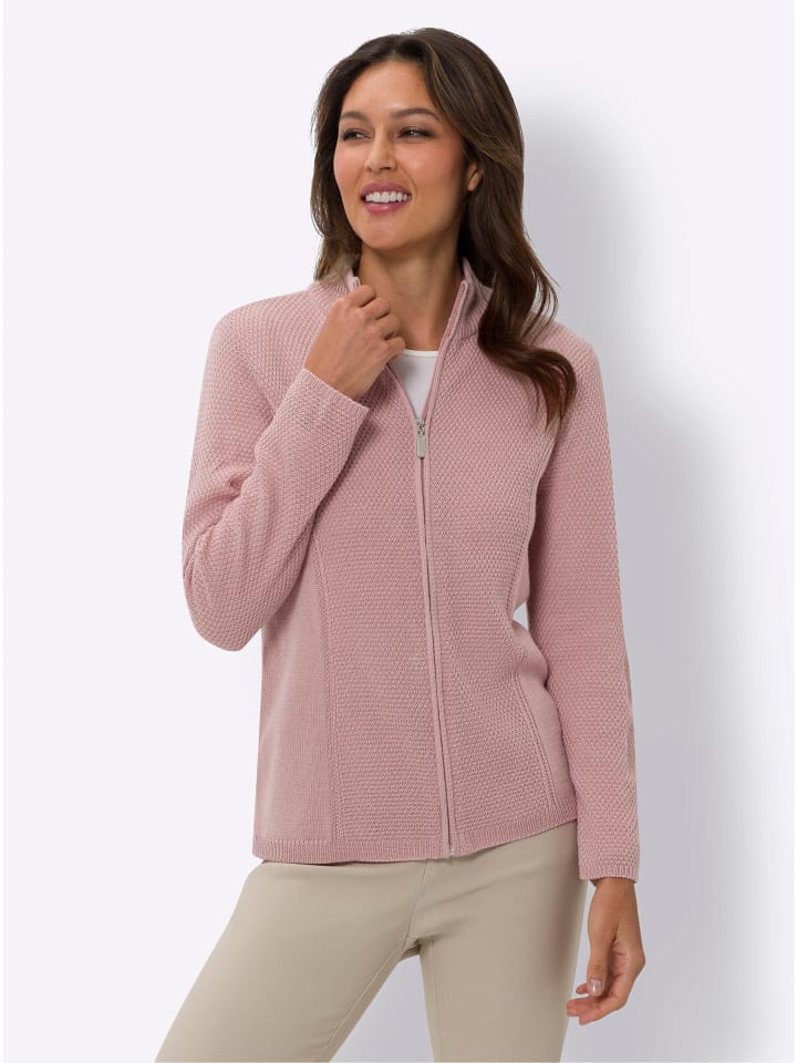 Strickjacke in hortensie