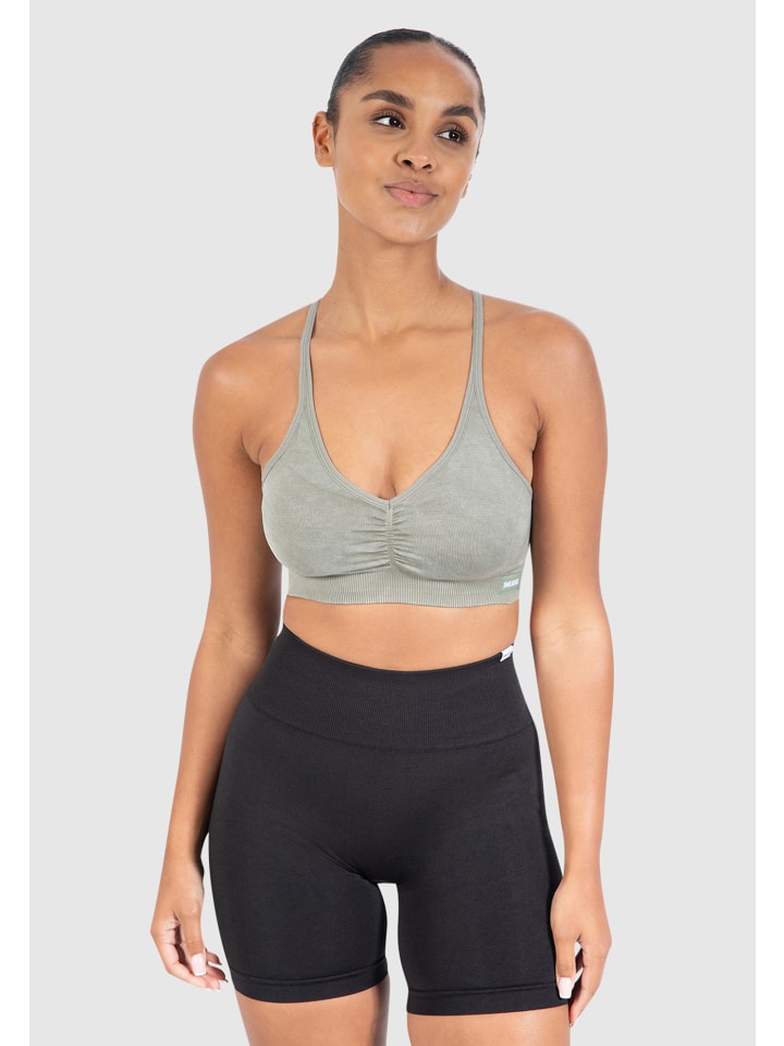 Sport BH Batik Scrunch Icon in Olive
