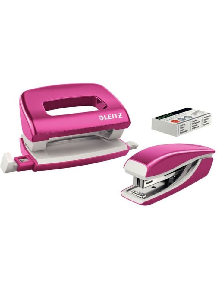 Schreibtisch-Set Nexxt Wow Heftgerät+Locher pink metallic