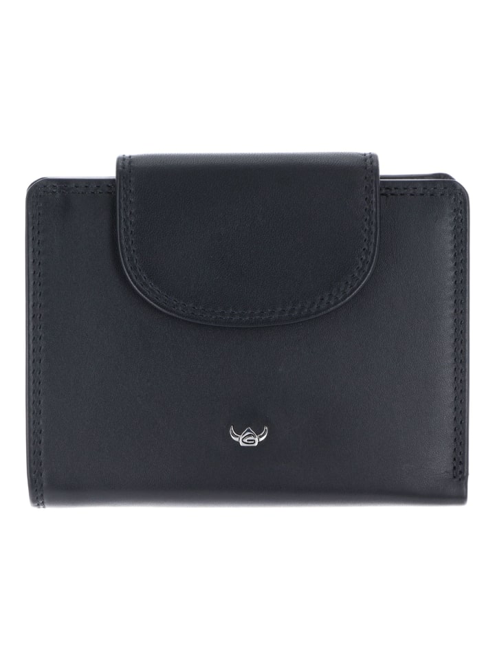Polo Geldbörse RFID Schutz Leder 12 cm schwarz