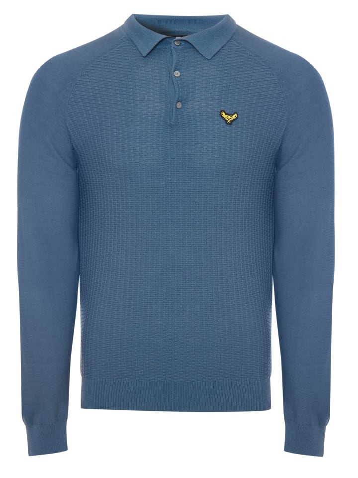 Langarmshirt Thorton in Denim Blue