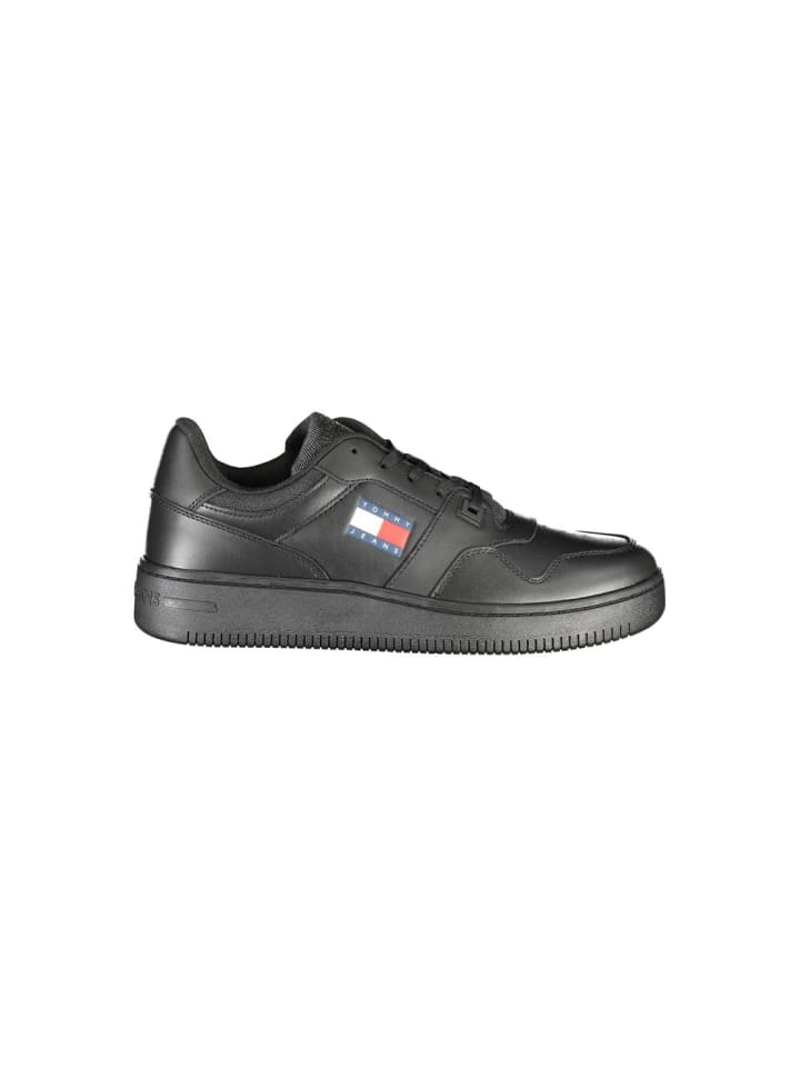 Schwarz Leder Herren Sneaker