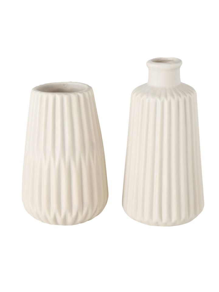 Vase Esko 2er-Set in creme